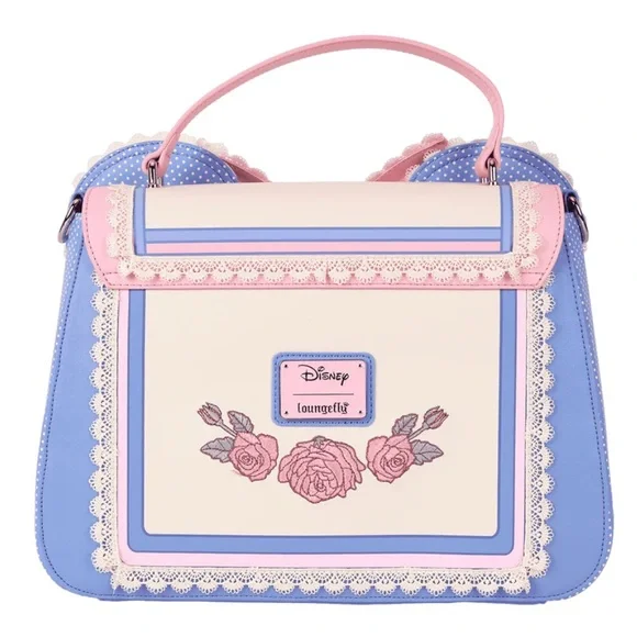Loungefly Minnie Mouse Floral and Lace Crossbody Bag NWT Hard tag - Picture 2 of 2